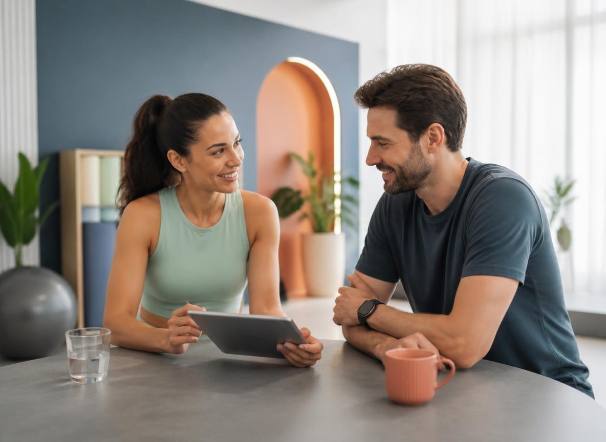 Wellbeing professional meeting a client